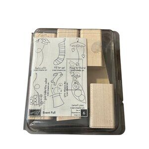 Stampin Up! Sweet Pea Rubber Stamp Set With 6 Designs For Crafting & Scrapbookin